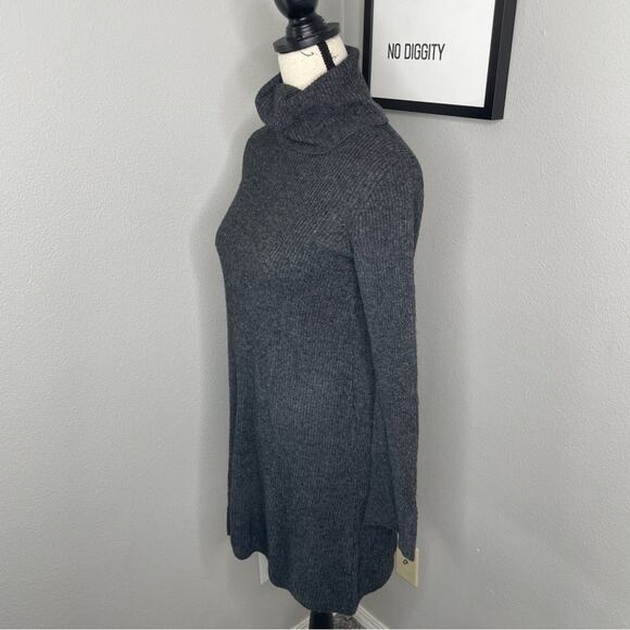 Madewell Bell-sleeve Turtleneck Sweater-Dress Gray | XS - Picture 3 of 7